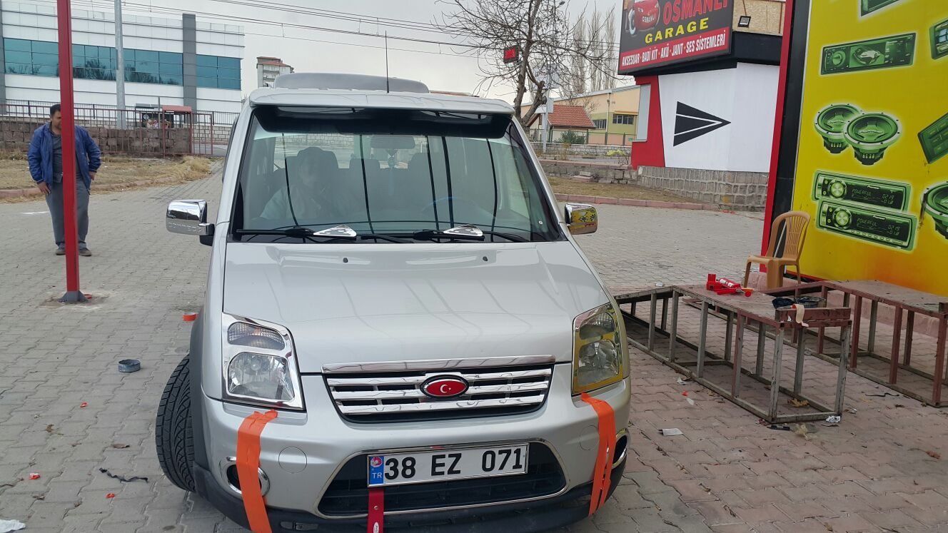 Ford Connect 2002-2014 Fiber Güneşlik Alçak Tavan - Fiberglass