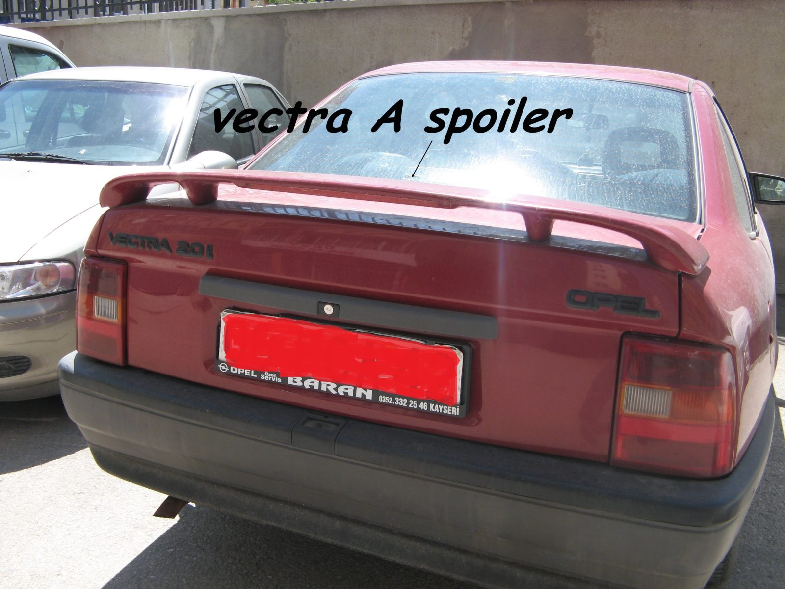 Opel Vectra A Spoiler Fiberglas Ayaklı Işıklı