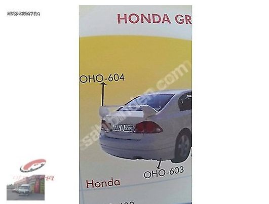Honda Civic 2007-2012 Yüksek Model Bagaj Spoyler Rüzgarlık