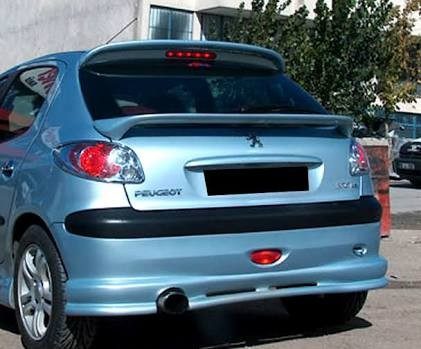 Peugeot 206 Cam Üstü Spoiler Fiberglass (bagaja Takılı Olan Mevcut Değil)