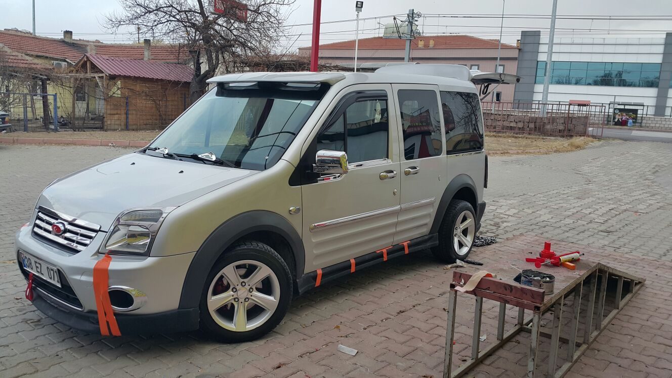 Ford Connect 2002-2014 Fiber Marşpiyel +güneşlik - Fiberglass