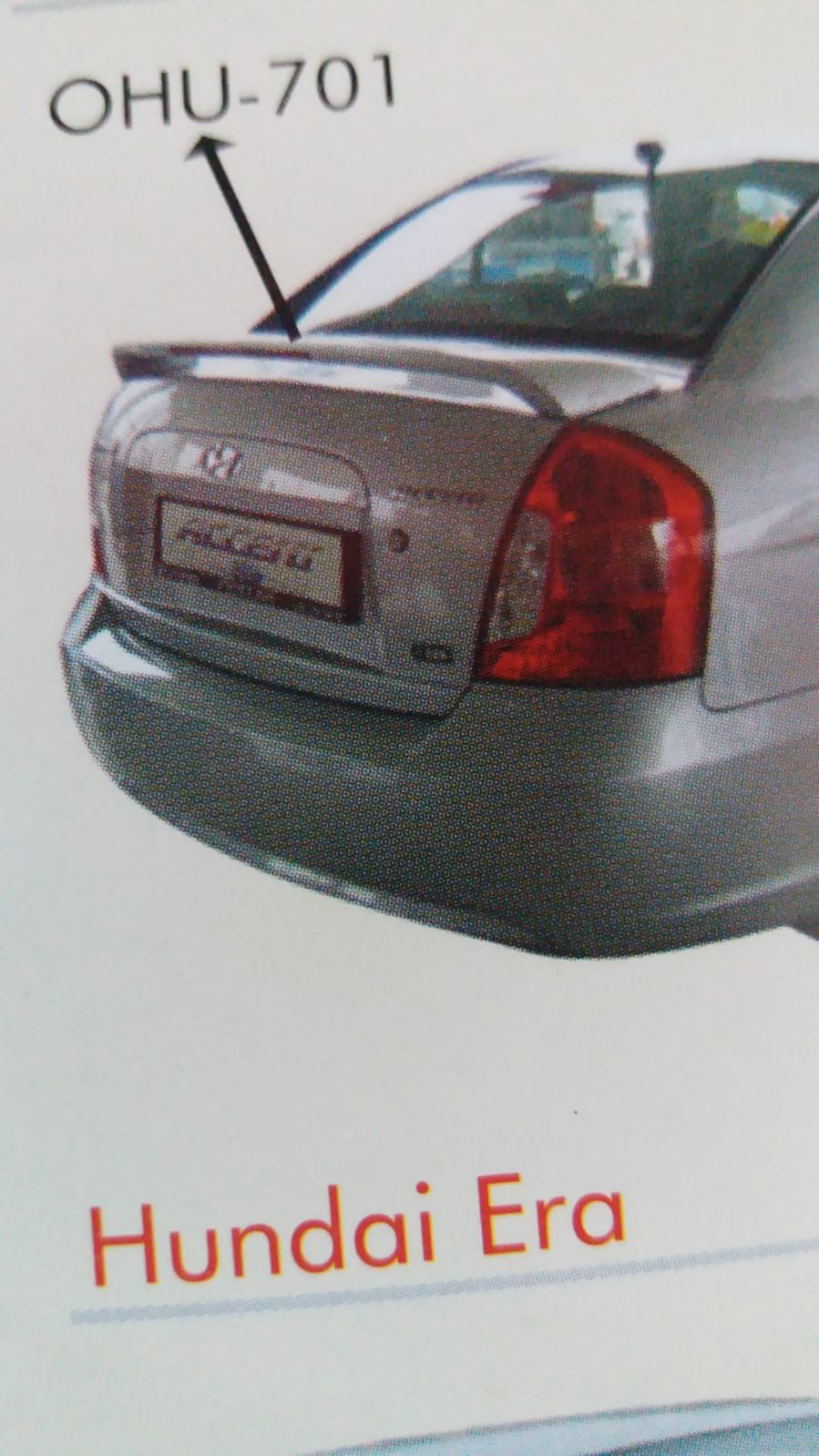 Hyundai Era Arka Bagaj Üstü Ayaklı Işıklı Spoiler Fiberglass
