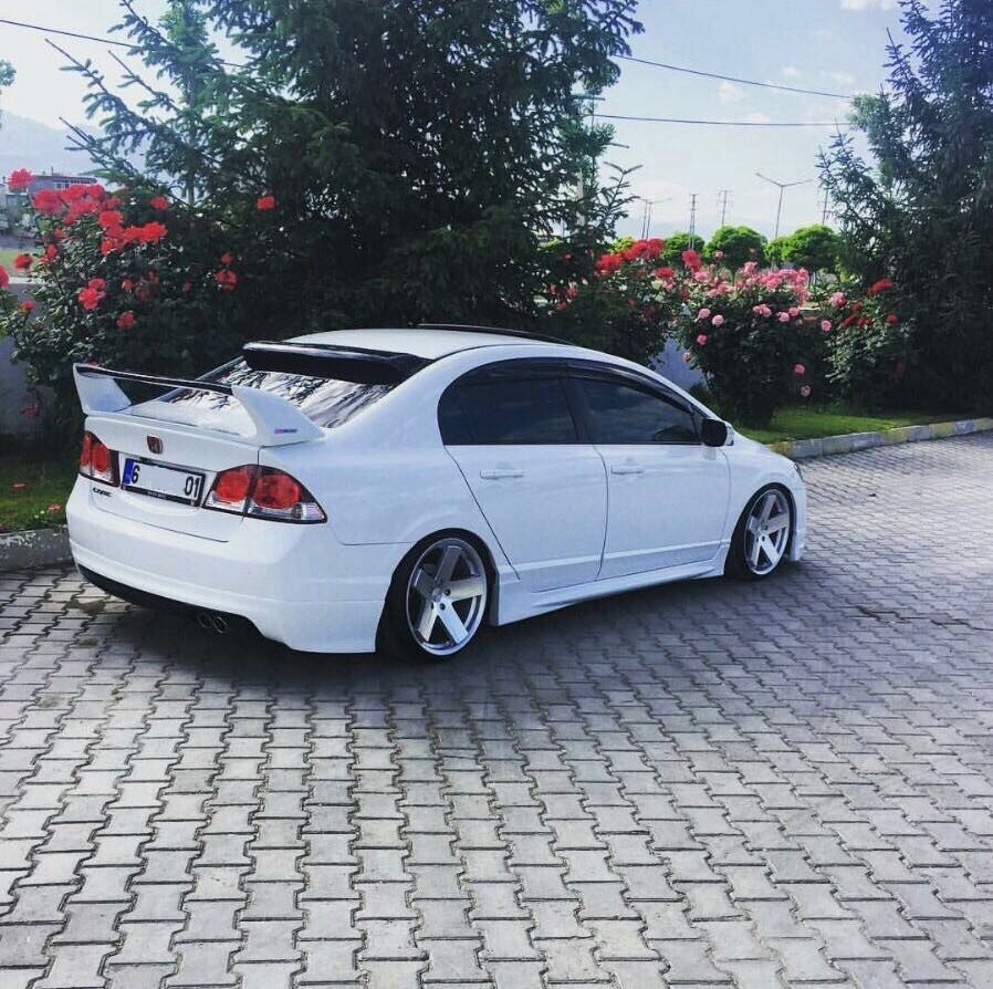 Honda Civic FD6 Yüksek Mod. Mügen Spoiler + Marşpiyel + Arka Karlık - Fiberglass