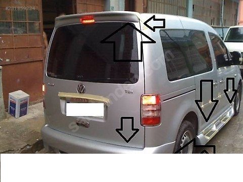 Volkswagen Caddy 2001-2011 Anatomik Spoiler Fiberglass Geniş Model
