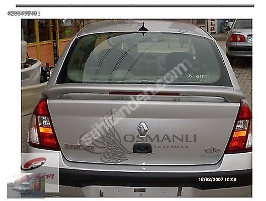 Renault Clio Sembol Spoyler Boyalı - Fiberglass