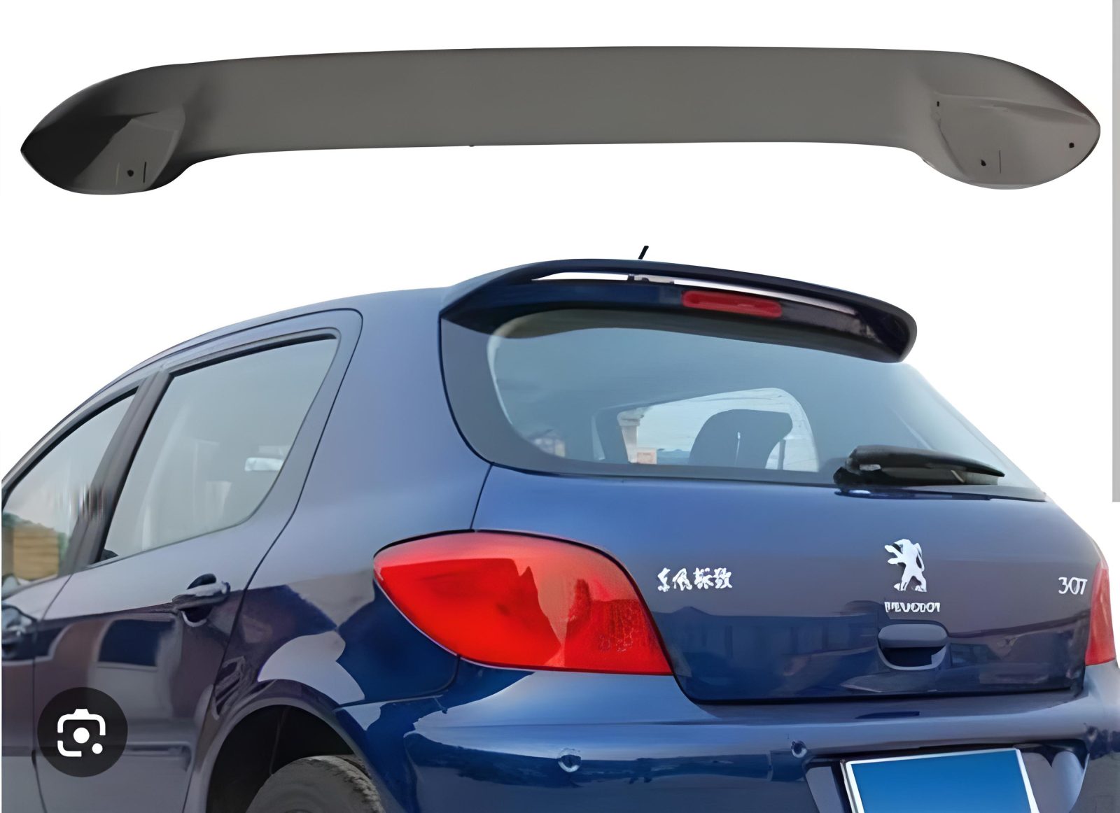 Peugeot 307 Cam Üstü Spoilerr Fiberglas