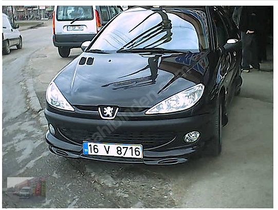 Peugeot 206 Modifiye Ön Tampon Giydirme Boyasız