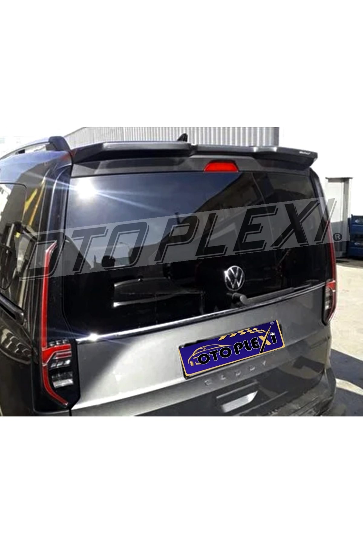 Volkswagen Caddy 2021-2024 Spoiler Bagaj Üstü Spoiler Yarasa Model Parlak Siyah Boyalı