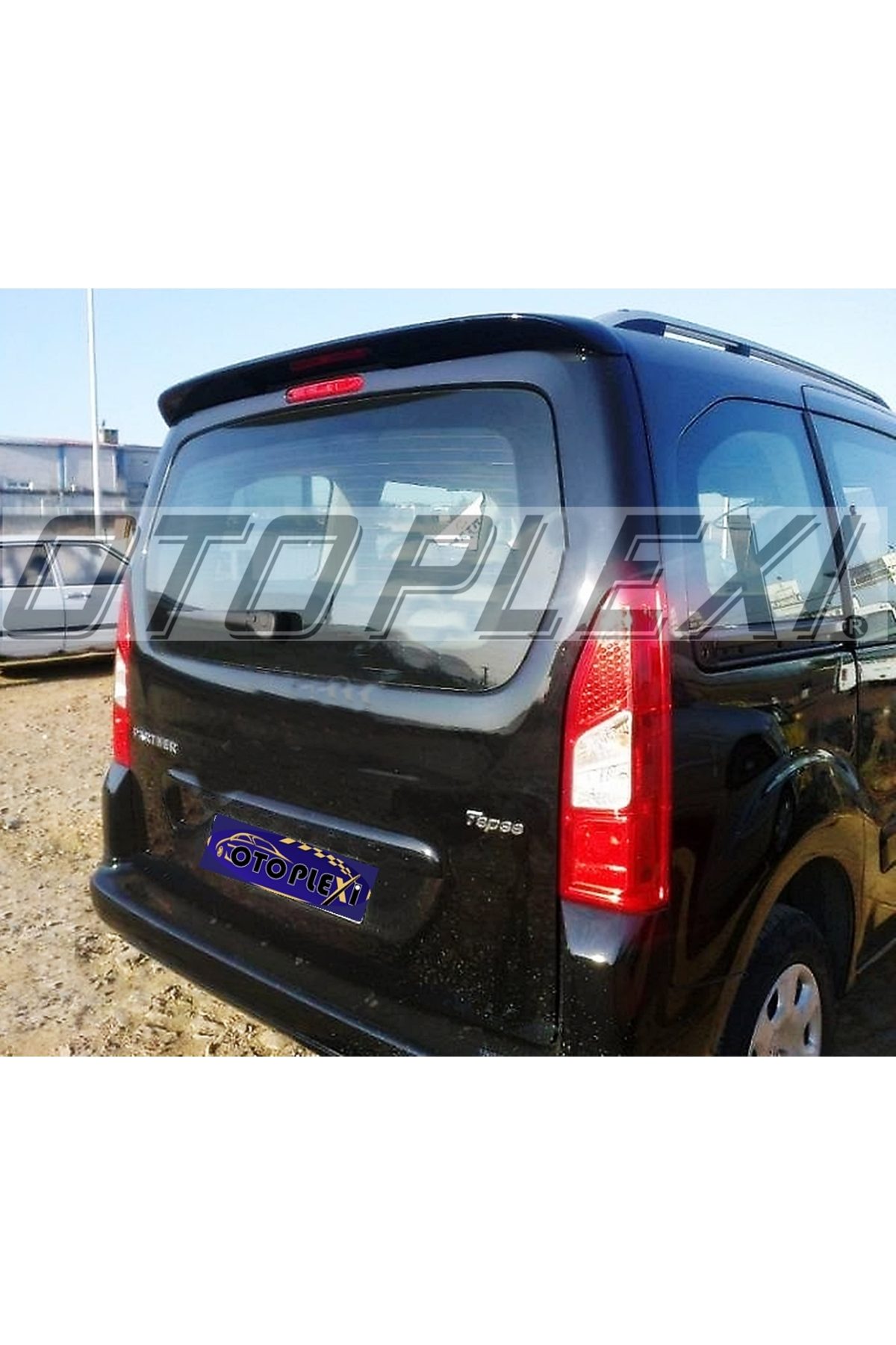 Peugeot Partner Tepee Anatomik Spoiler 2007-2018 Parlak Siyah Boyalı Bagaj Rüzgarlık