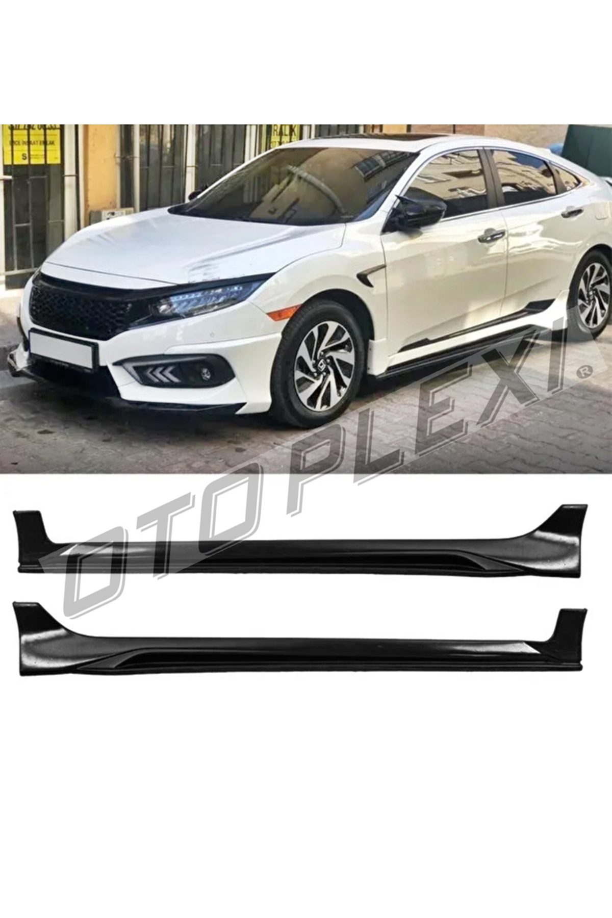 Honda Civic Fc5 Yan Marşpiyel Takım Marşpiyel Seti Plastik Boyasız 2016-2022
