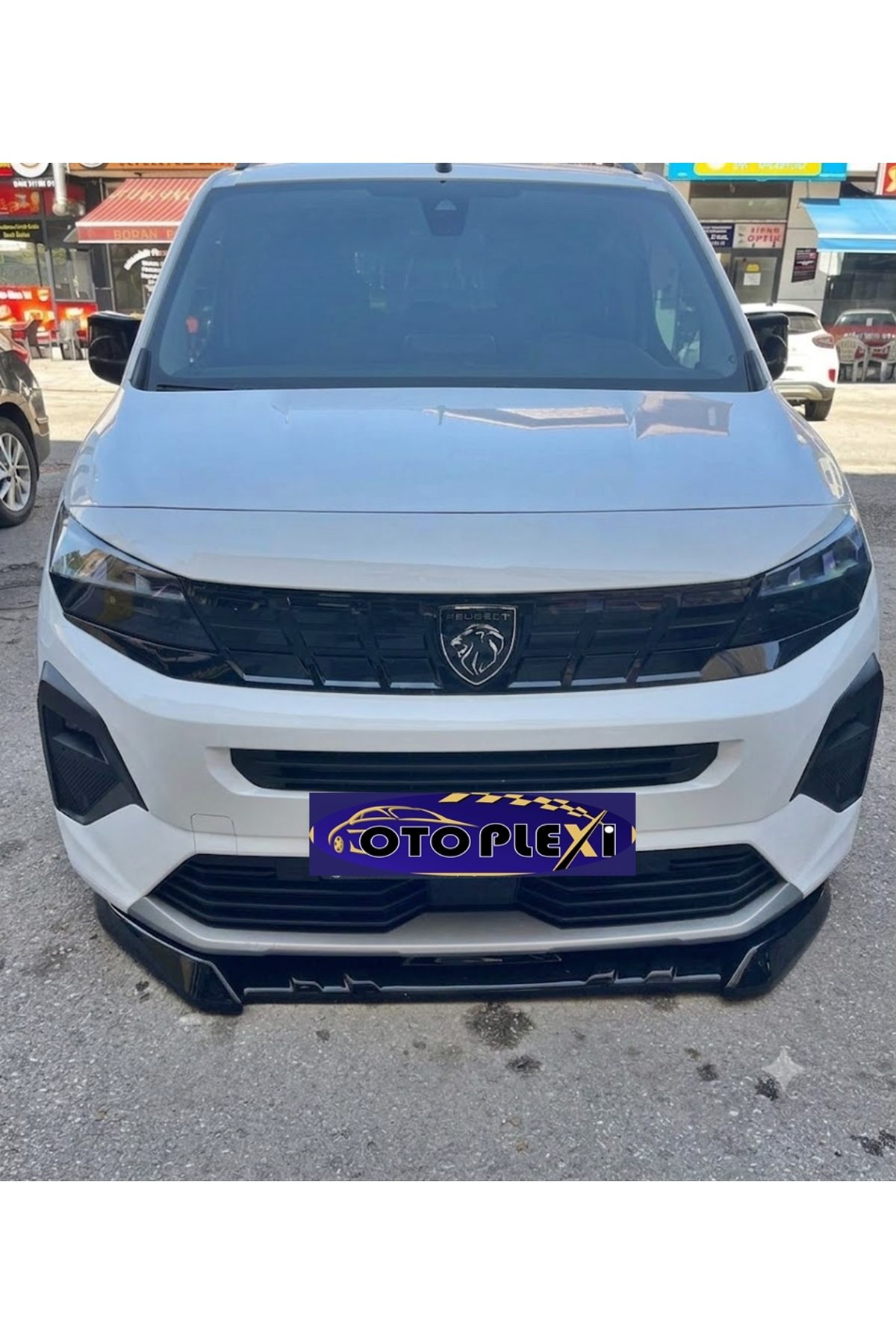 Peugeot Rifter Ön Ek Ön Tampon Eki Ön Lip Ön Karlık Parlak Siyah ABS Plastik 2019+