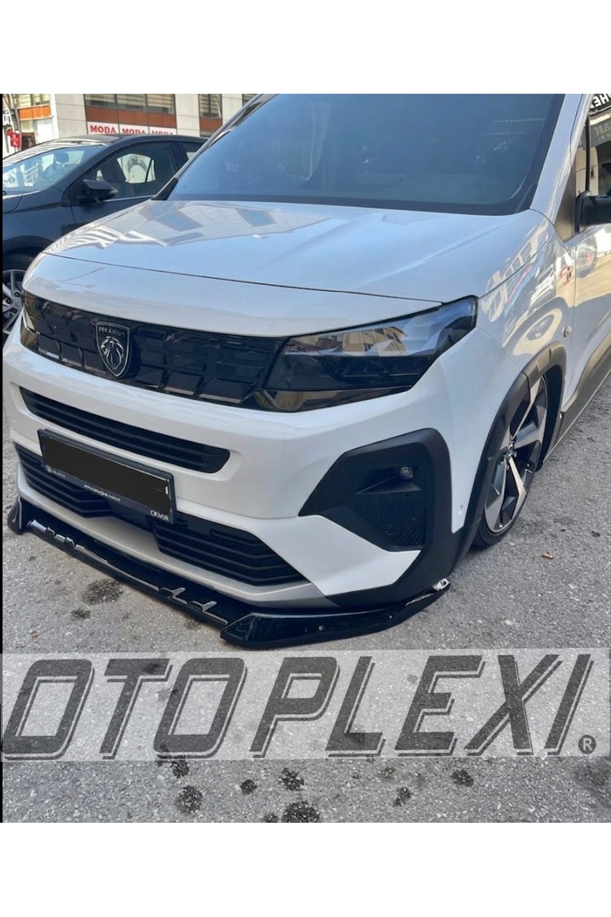 Peugeot Rifter Ön Ek Ön Tampon Eki Ön Lip Ön Karlık Parlak Siyah ABS Plastik 2019+