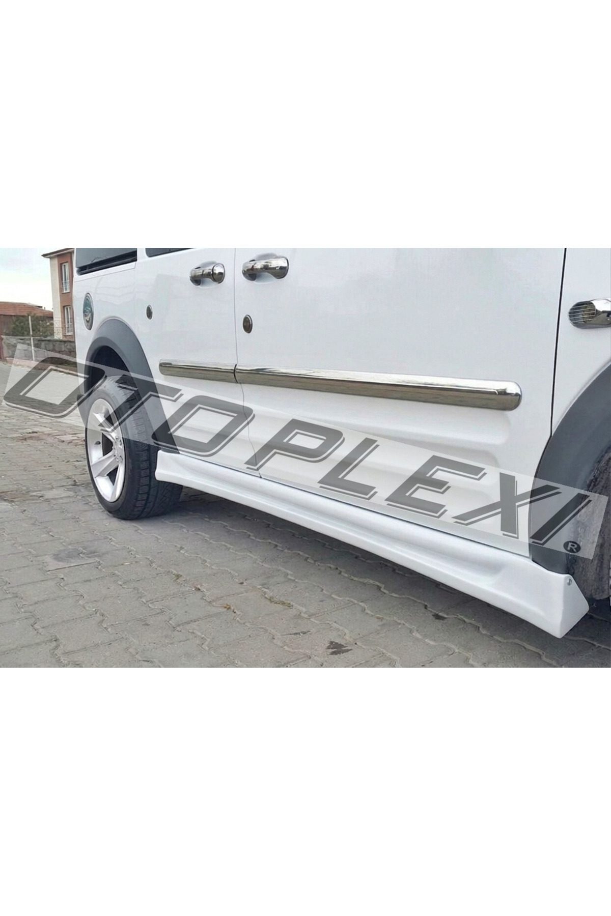 Ford Connect Yan Marşpiyel Takım Düz Plastik Marşpiyel Set Yan Ekler İnci Beyaz 2002-2009