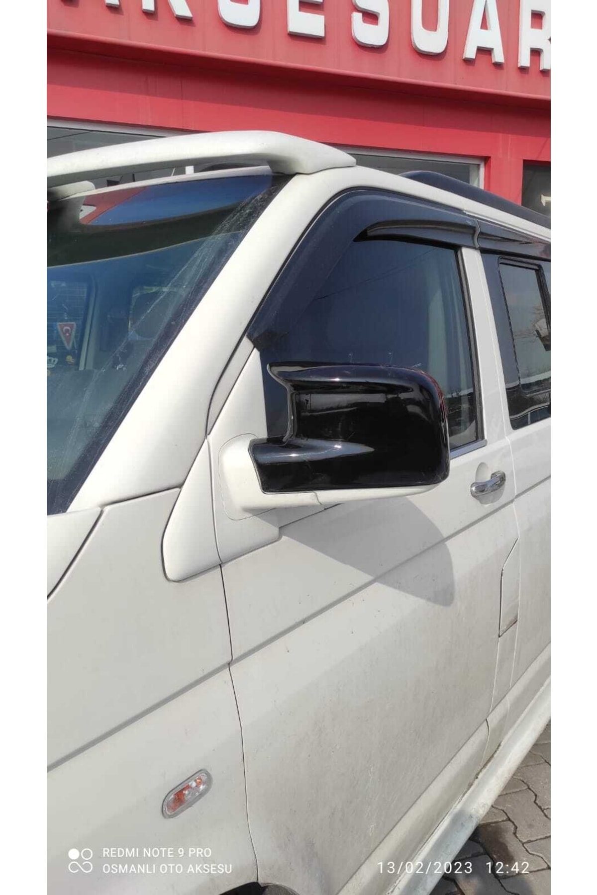 Volkswagen Caddy Eski Mod. Yarasa Ayna Kapağı Abs Plastik Beyaz/ Siyah Uyumlu