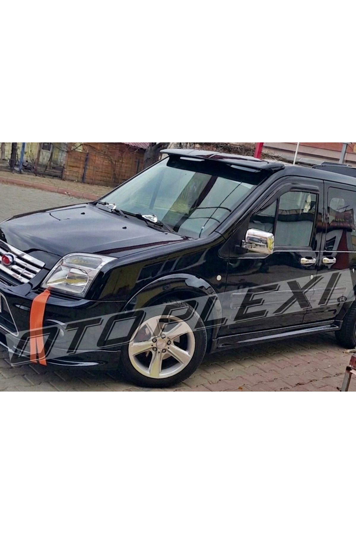 Ford Connect Yan Marşpiyel Takım Düz Plastik Marşpiyel Set Siyah Boyalı 2002-2014