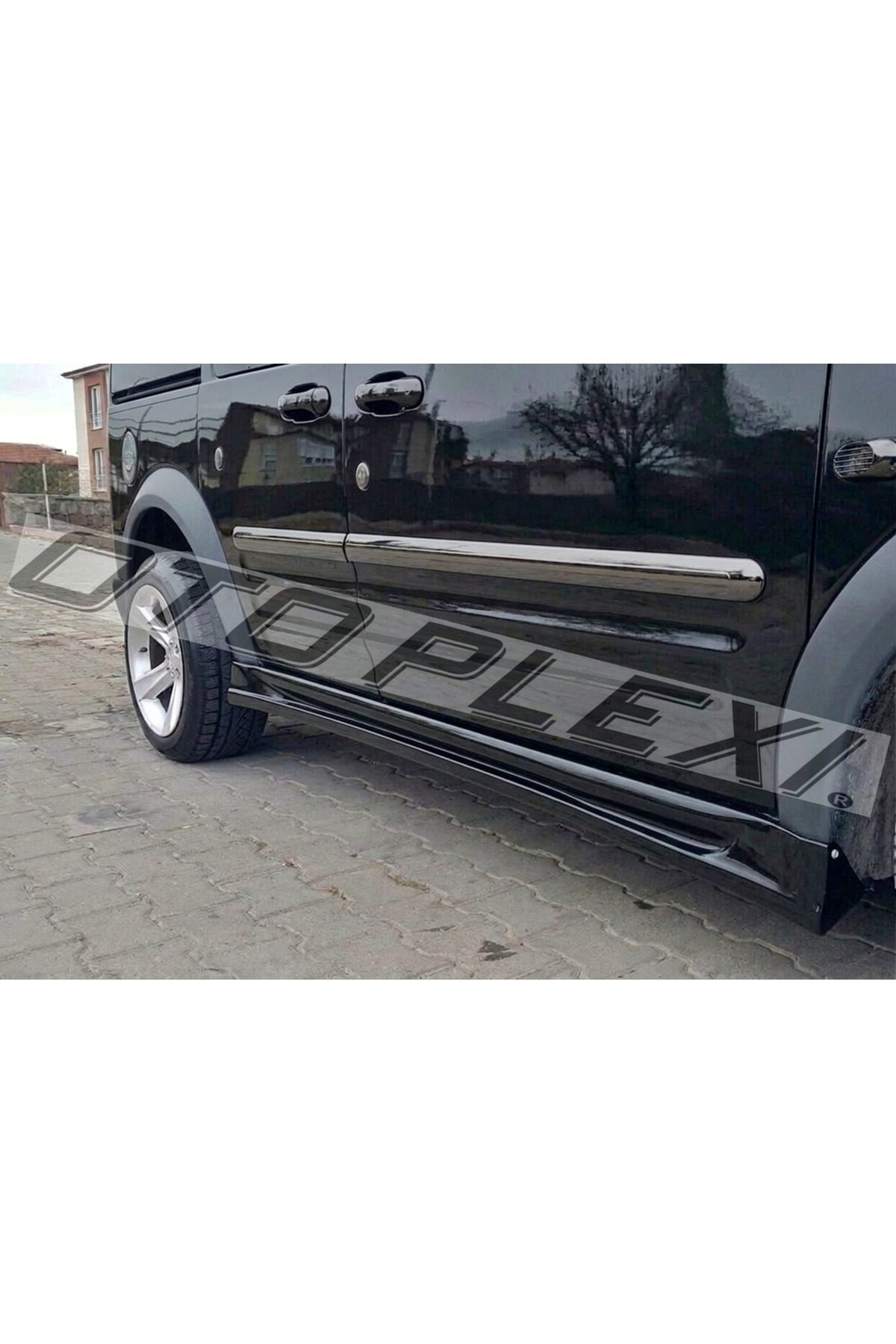 Ford Connect Yan Marşpiyel Takım Düz Plastik Marşpiyel Set Siyah Boyalı 2002-2014