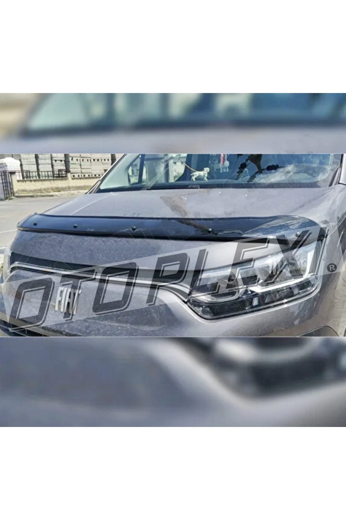 Fiat Doblo Ön Kaput Koruyucu Kaput Rüzgarlığı Kaput Plexi Plastik 4mm 2023+
