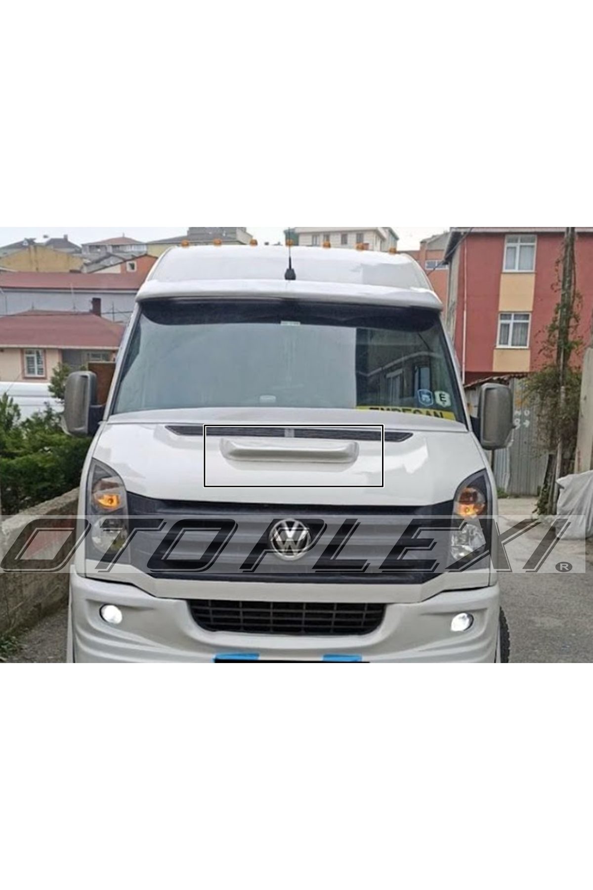 Vw Crafter Kaput Havalandırma Beyaz Plastik Kirli Beyaz Boyalı 2012 öncesi - Plastik