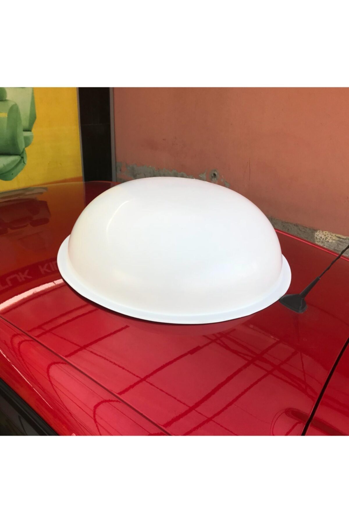 Akrilik Beyaz Plastik Yuvarlak Uydu Kapağı 4 mm Abs