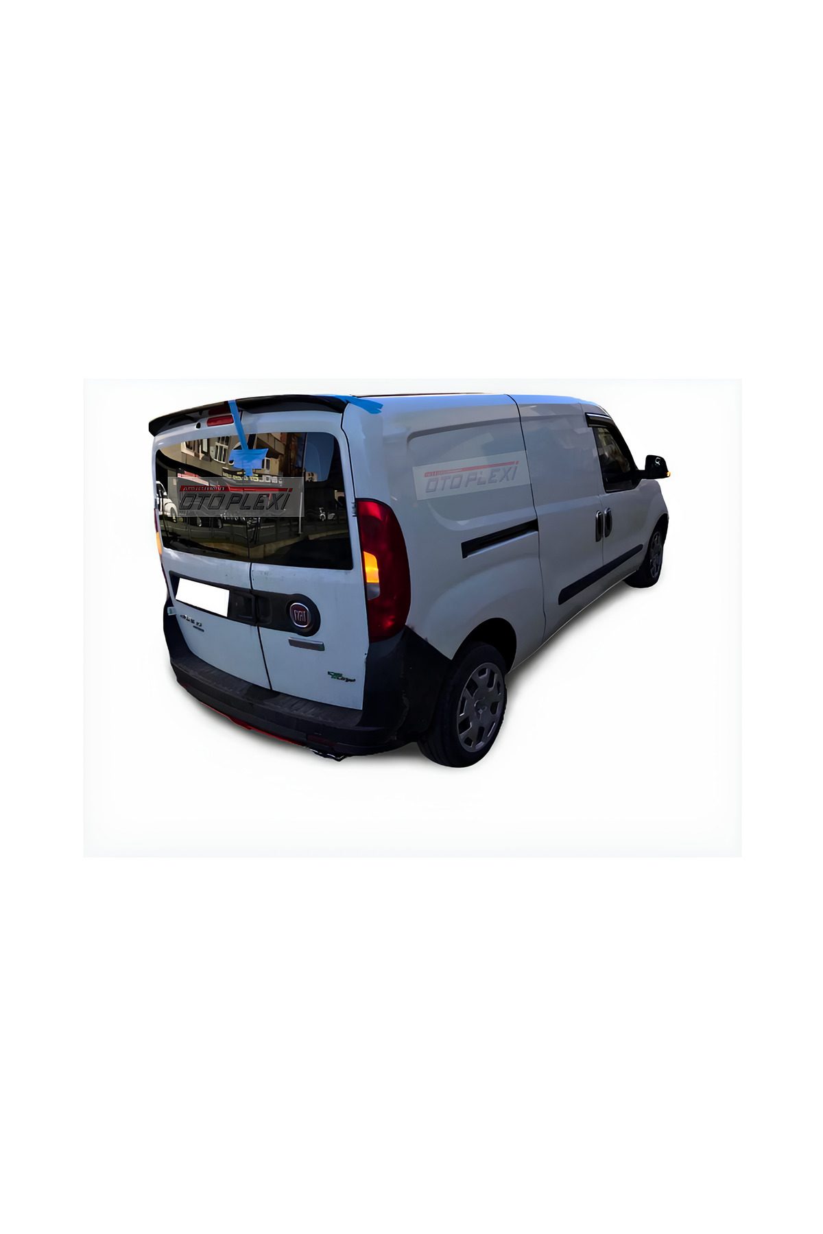 Fiat Doblo 3,4 2010-2022 Çift Kapı Spoiler Parlak Siyah Boyalı