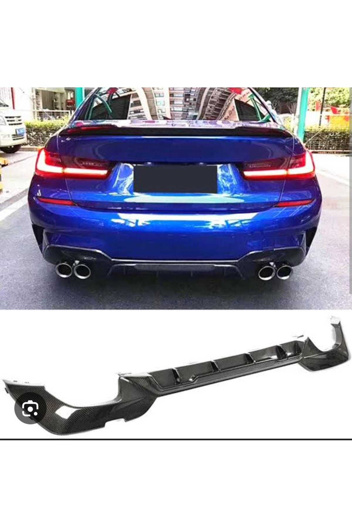 Bmw G20 3 Serisi M-Tech Difüzör Abs Plastik Siyah 2019+