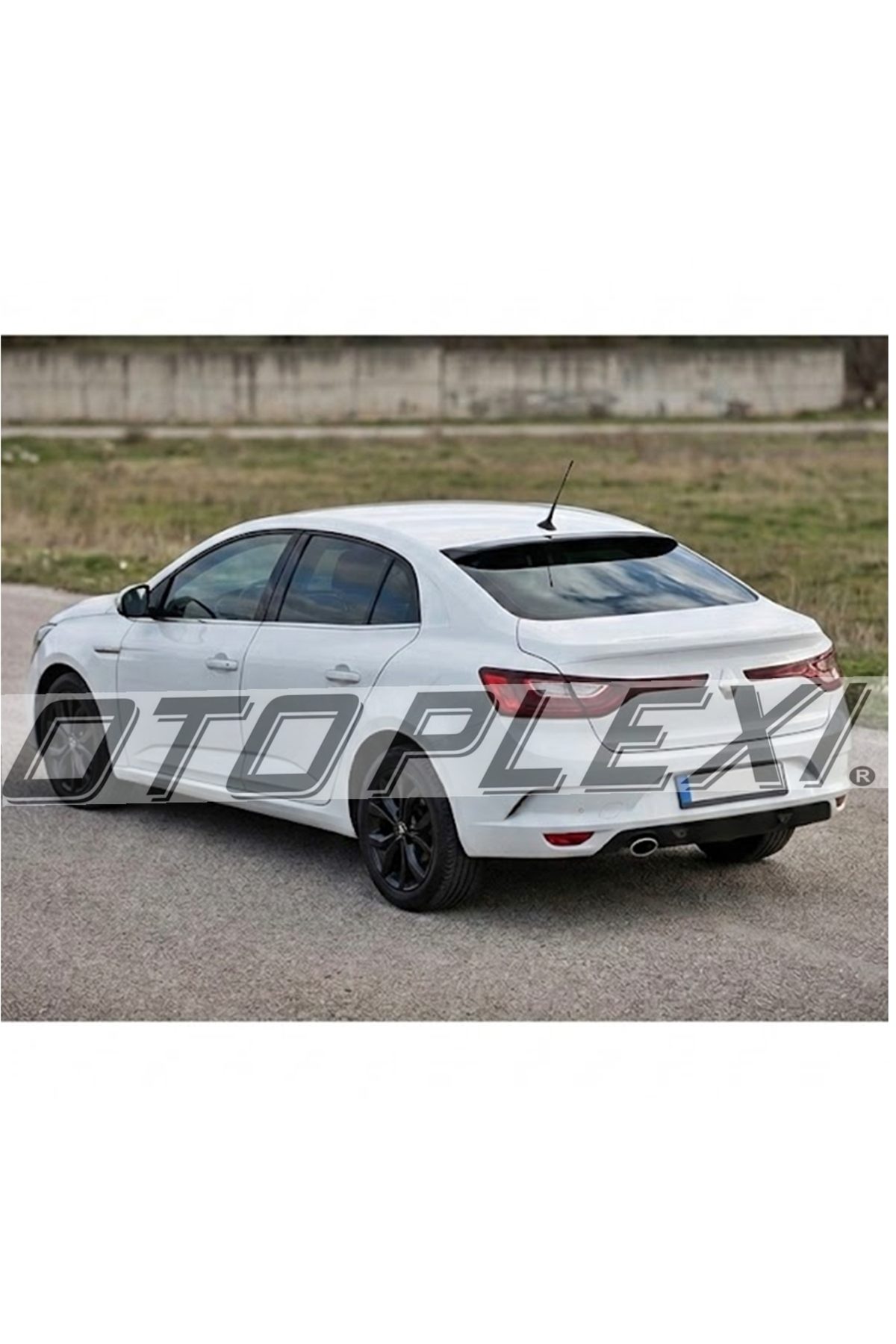 Renault Megane 4 Arka Cam Üstü Spoiler Rüzgarlık Plastik Siyah 2016 sonrası